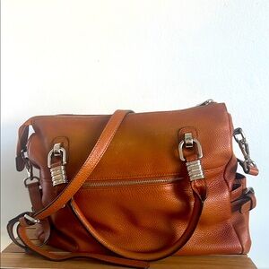 Elegant Brown Leather Handbag